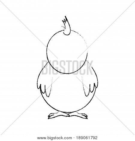 Little chicken cartoon icon vector illustration graphic design