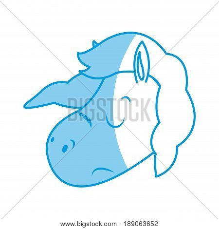 beautiful horse pony wings foal toy vector illustration