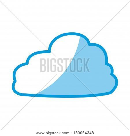 fluffy cloud weather heaven sky cottony icon vector illustration