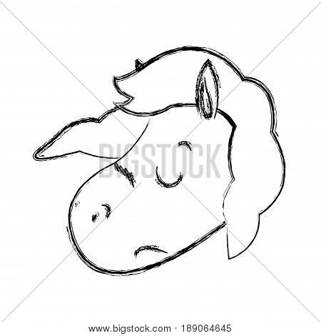beautiful horse pony wings foal toy vector illustration