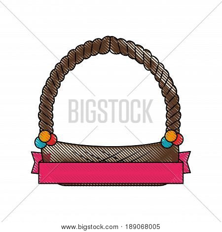 Empty easter basket icon vector illustration graphic