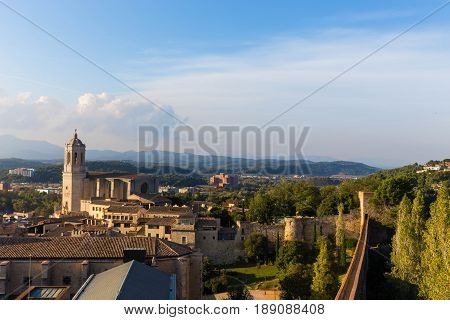 The Medieval Quarter Of Gerona.  Costa Brava, Catalonia, Spain.