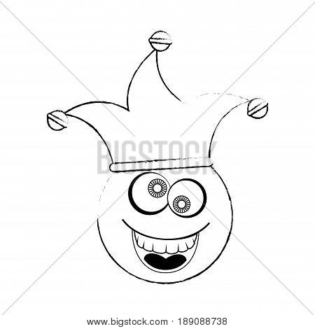 Jester clown cartoon icon vector illustration graphic design
