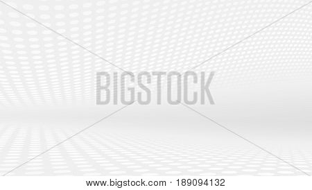 White And Grey Abstract Perspective Background 16x9. Eps10 Vector