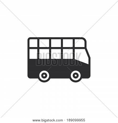 City tour bus icon vector filled flat sign solid pictogram isolated on white. Double decker symbol logo illustration. Pixel perfect