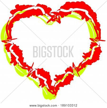 Icon heart symbol of love designer yelement