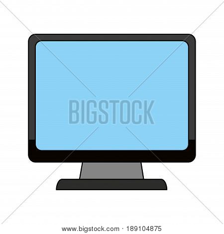 color image cartoon front view computer display vector illustration