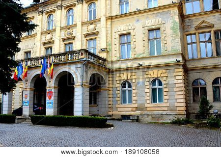 Medieval city Sighisoara. Urban landscape in the downtown of the medieval city Sighisoara, Transylvania