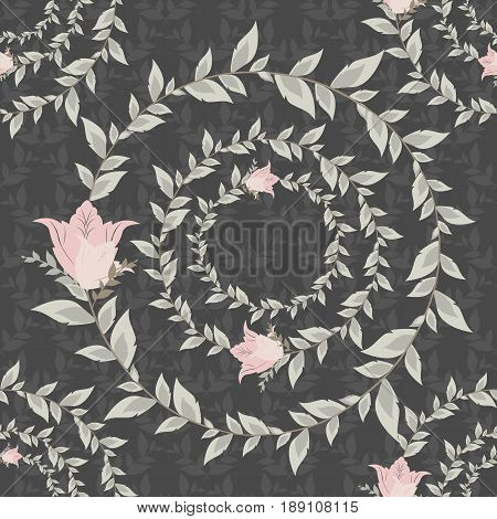 Modern stylish floral flower pattern for textile wallpaper pattern fills covers surface print gift wrap scrapbook decoupage Seamless abstract classic pattern