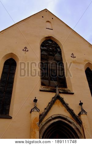 Medieval city Sighisoara. Urban landscape in the downtown of the medieval city Sighisoara, Transylvania