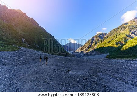 Fox Glacier / Te Moeka o Tuawe Valley Walk is located in Westland Tai Poutini National Park on the West Coast of New Zealand's South Island
