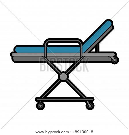 hospital bed or gurney healthcare related icon image vector illustration design