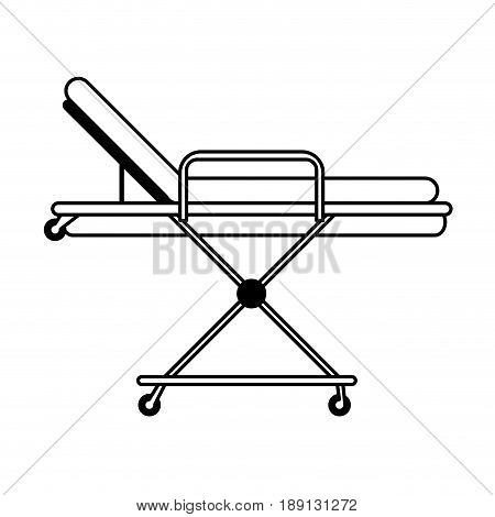 hospital bed or gurney healthcare related icon image vector illustration design