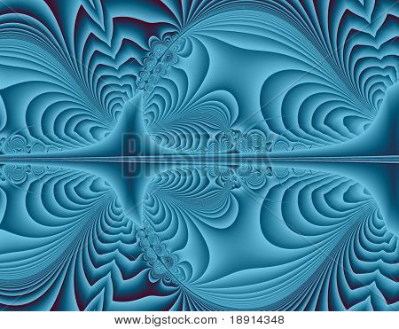 background pattern frattale in toni blu