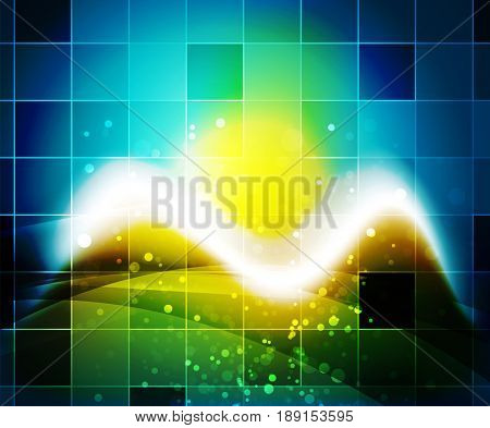 Shiny wave, magic light efffect abstract background