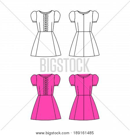 baby fashion, baby clothing vector illustration. Concept design