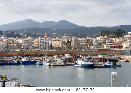 Fishing port of Arenys de Mar El Maresme Barcelona province Catalonia Spain