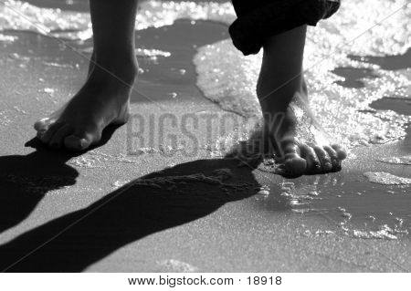 Boso na plaży