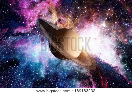 Solar System - Saturn. It Is The Sixth Planet From The Sun.