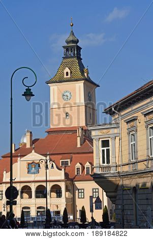 Former City Hall of Brasov called Council House (Casa Sfatului) at Council SquareTransylvania Romania