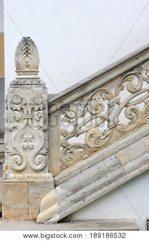 Detail of the Greek Orthodox religious complex of Sambata de Sus monastery in Transylvania Romania