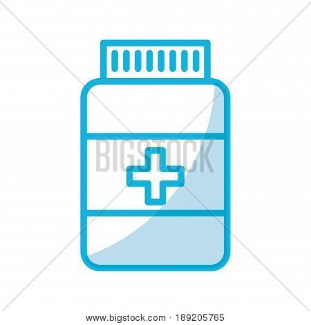 shadow blue pill bottle cartoon vector grpahic design