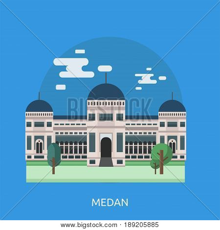 Semarang City of Indonesia Conceptual Design | Set of great flat design illustration concepts for city, indonesian, travel and much more.