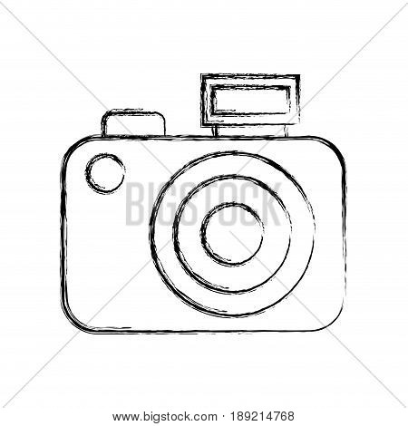 sketch draw vintage camera vector graphic sdesign