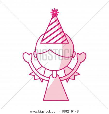 shadow upperbody party girl cartoon vector graphic design