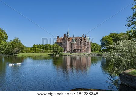 Egeskov castle in Fyn Denmark and surroundings