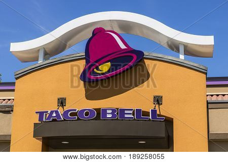 Indianapolis - Circa June 2017: Taco Bell Retail Fast Food Location. Taco Bell is a Subsidiary of Yum! Brands V