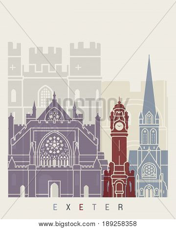Exeter Skyline Poster