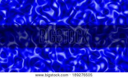 Abstract blue curved lines background. Digital illustration.