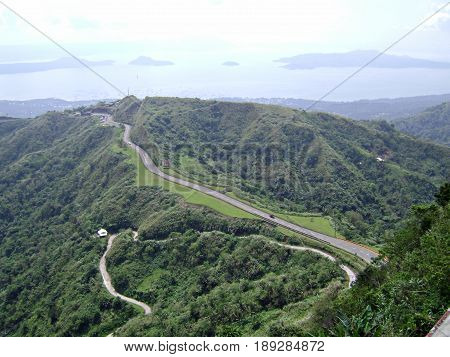 Roads in the mountains, Tagaytay, Philippines
Concrete roads cut through the mountains in Tagaytay, Philippines