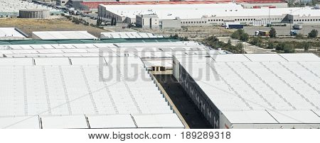 Industrial zone in La Muela, Zaragoza Province, Aragon, Spain.