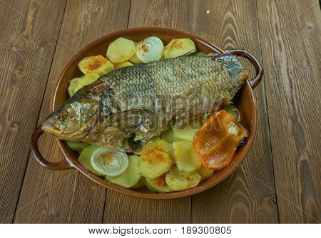 Sea Bass Baked Potatoes