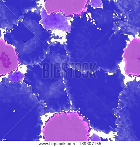 Blue texture. Vector murble background. Watercolor hand drawn marbling illustration, aqua print. Bright colorfull stains. Cover design, trendy graphic, artistic effect. Abstract painting template.