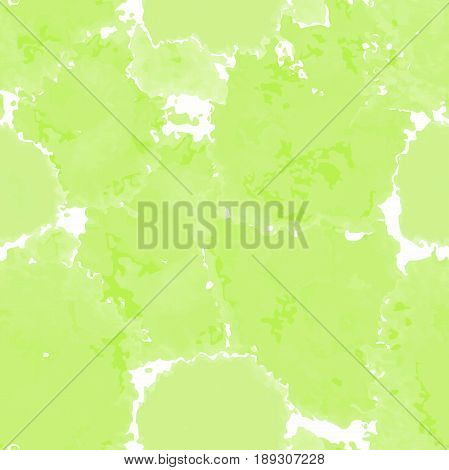 Green texture. Vector murble background. Watercolor hand drawn marbling illustration, aqua print. Bright colorfull stains. Cover design, trendy graphic, artistic effect. Abstract painting template.