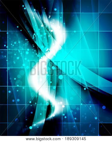 Shiny wave, magic light efffect abstract background