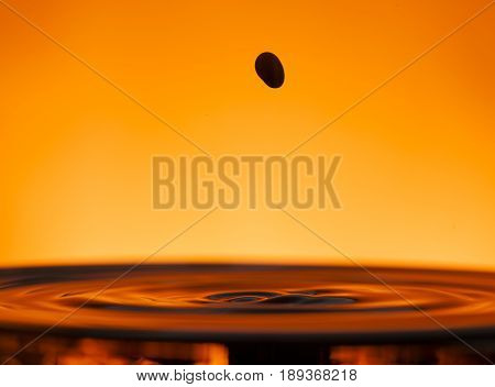 Drop Of Ink Falling