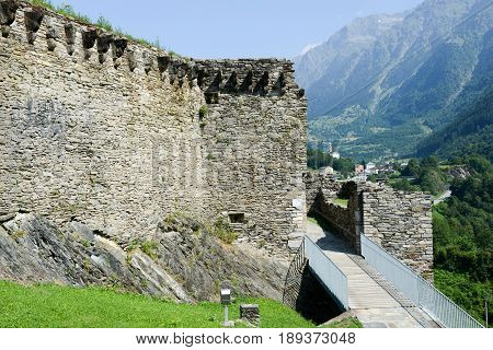 The Castle Of Mesocco, Switzerland