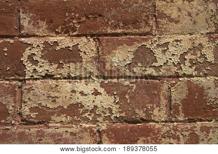Weathered bricks are part of a house in Wickford Rhode Island