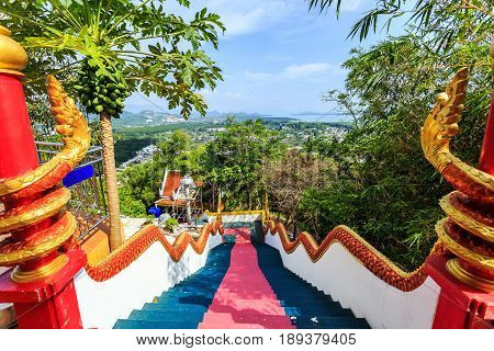 The Main Stairs Leading To Wat Koh Sirey