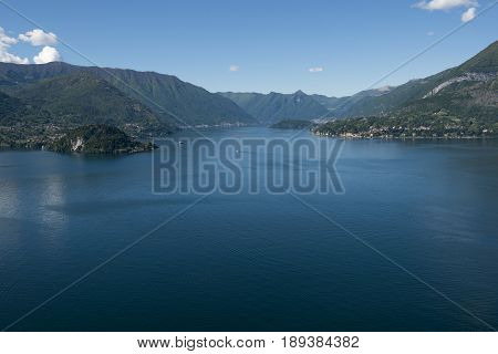 Panoramic view of Lake Como_the promontory of Bellagio from Vezio castle