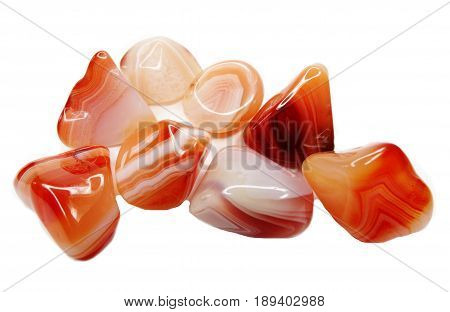 botswana agate chalcedony quartz semigem geological mineral isolated