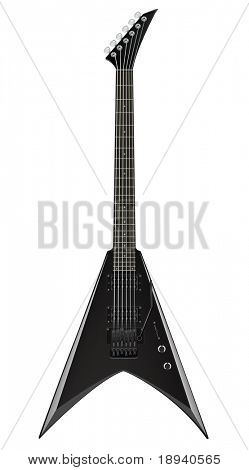 Elektrisk Guitar isoleret på hvid baggrund. Vektor.