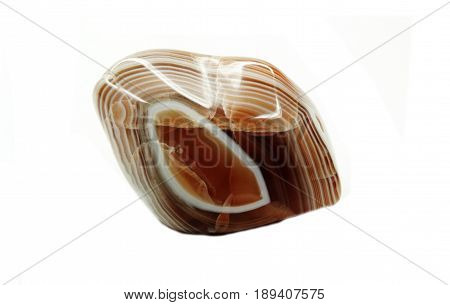 botswana agate chalcedony quartz semigem geological mineral isolated