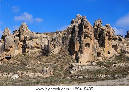 Rock Formations At Cappadocia, Anatolia, Turkey