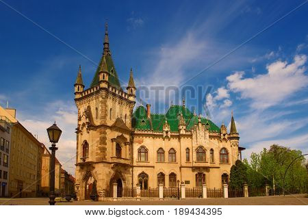 View of Jakabov Palace in the old town in Kosice, Slovakia