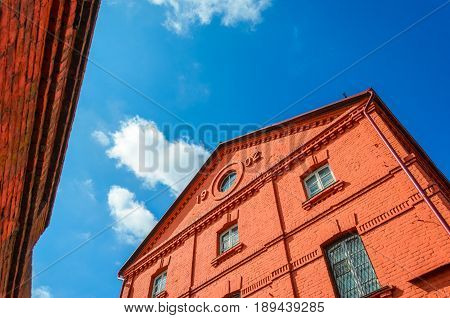 Belarus Orsha - April 11 2017: The old water mill Mlyn. Watermill built in begin of 20th century